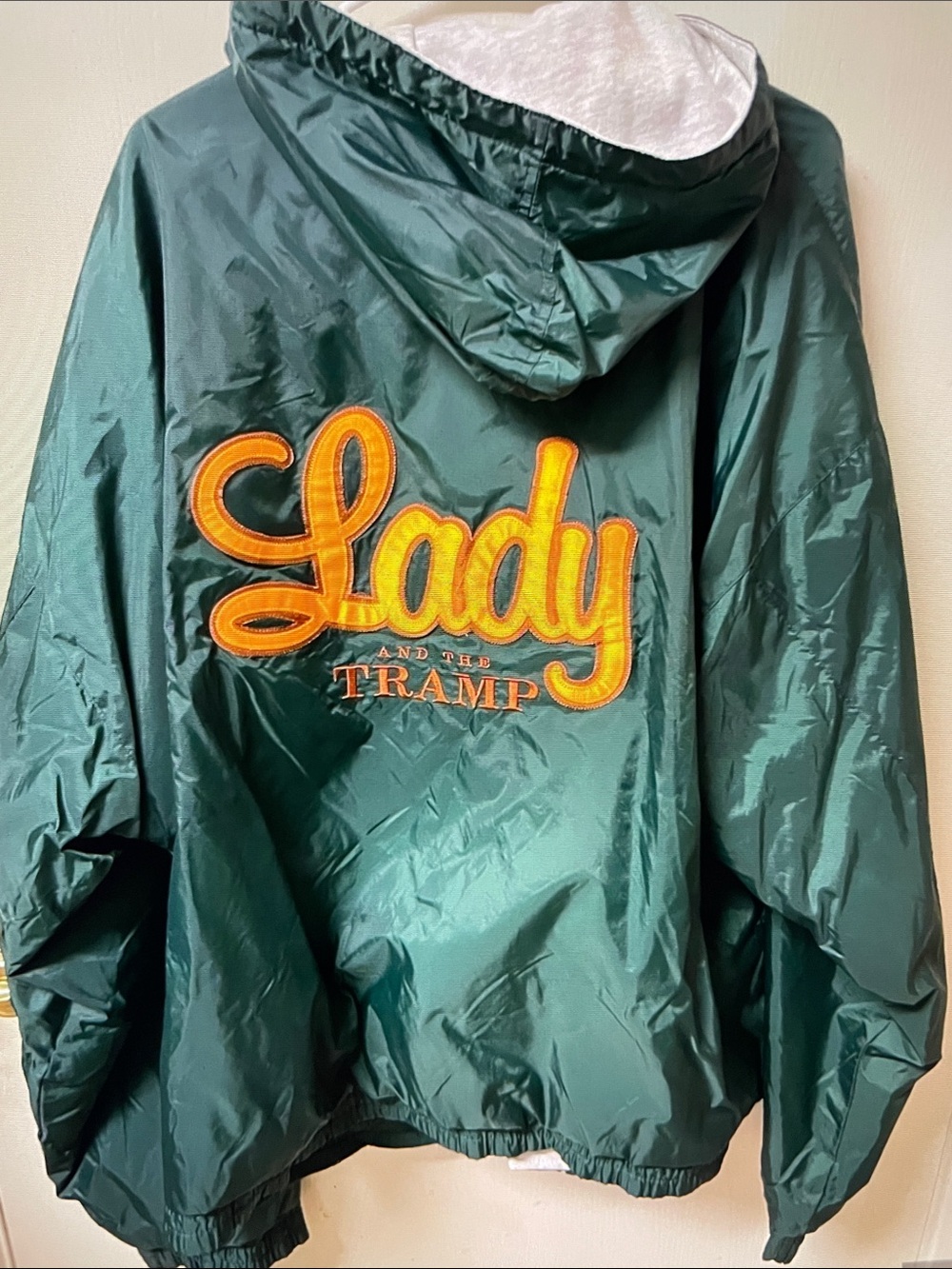 Lady and the Tramp Green Hooded Windbreaker Jacket -